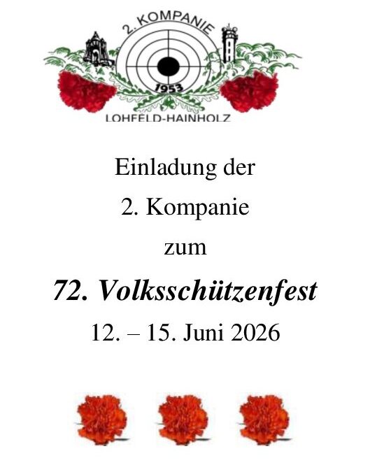 Flyer 72. Volksschützenfest